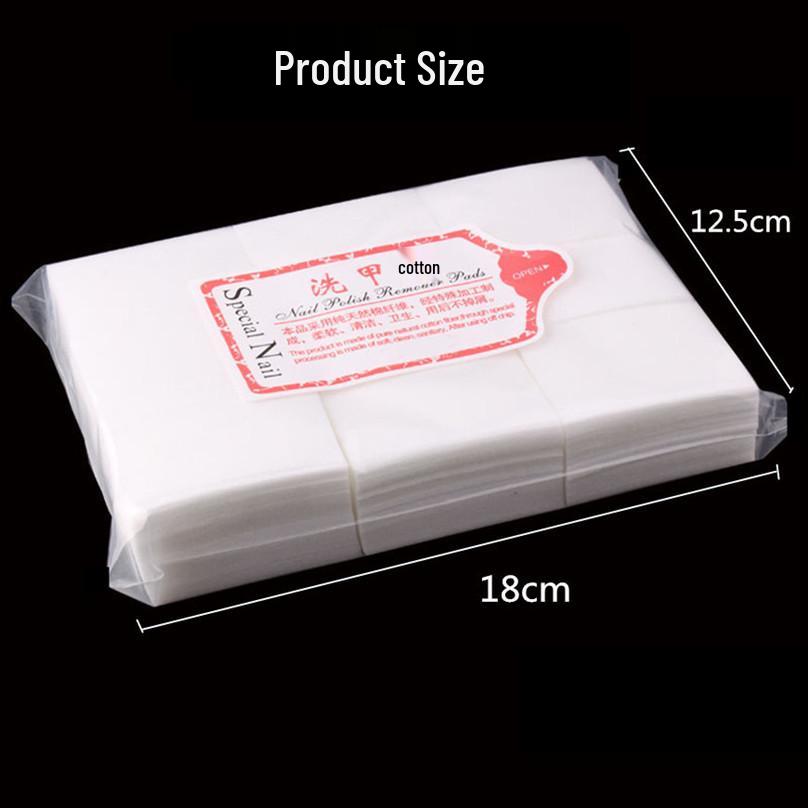 Nail Art Remover Wipes: Thick, No-Shed, Hard Polish Cleaning Cotton Pads