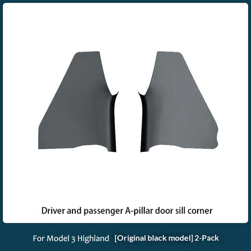 For Tesla Model 3 Highland ABS Car Front Rear Door Sill Protector Threshold Strip Waterproof Anti-kick Guard Panel Accessories Interior Mirrors 6
