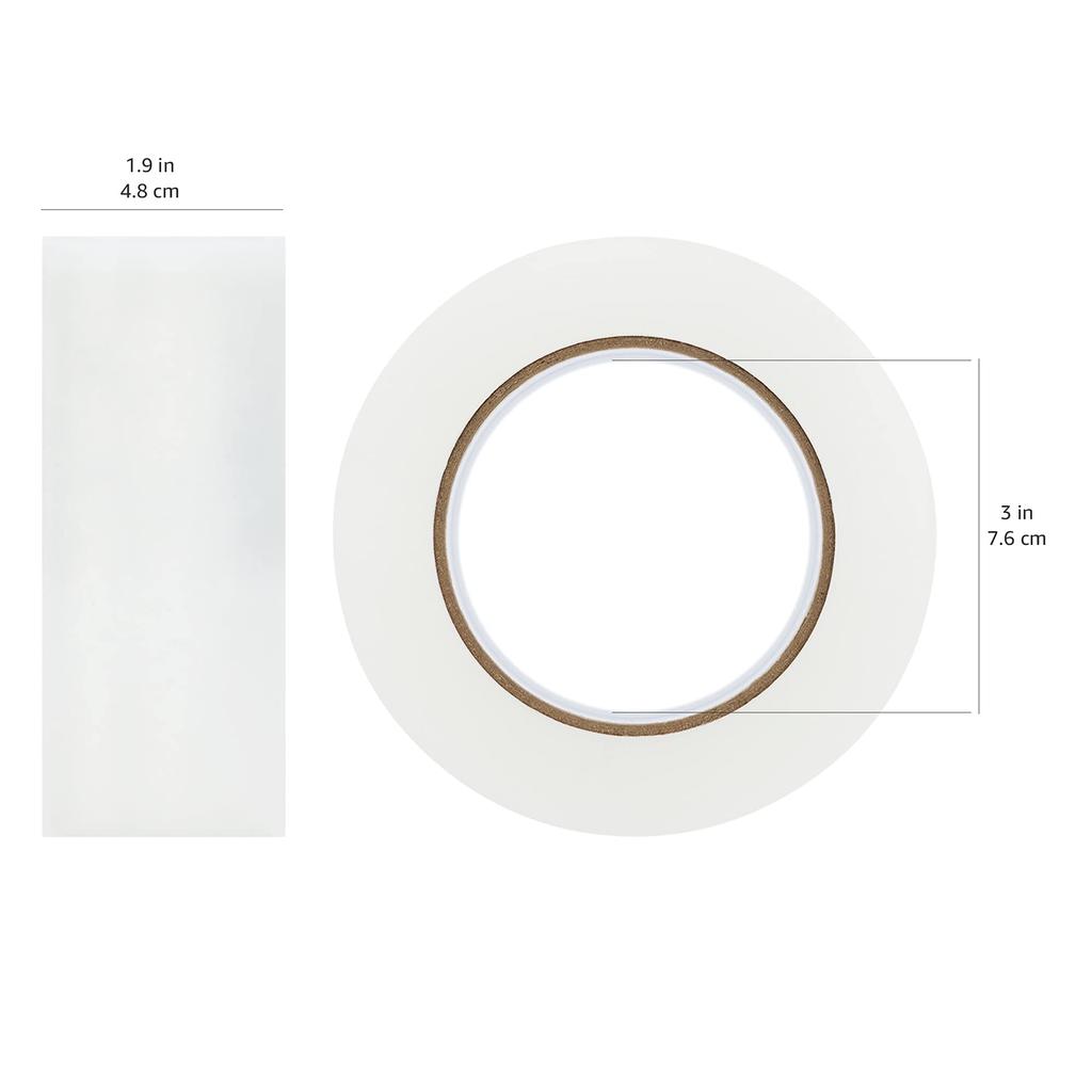 Amazon Basic Packaging OPP 48mm Wide x 100m Pack of Clear Tape, Long, Double-Length Roll, 6,