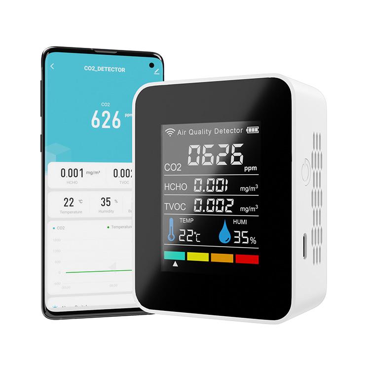 5/3 In 1 WIFI Air Quality Monitor CO2 Sensor Meter Detector Air Quality Detector Medidor CO2 Air Quality Sensor CO2 Gas Analyzer