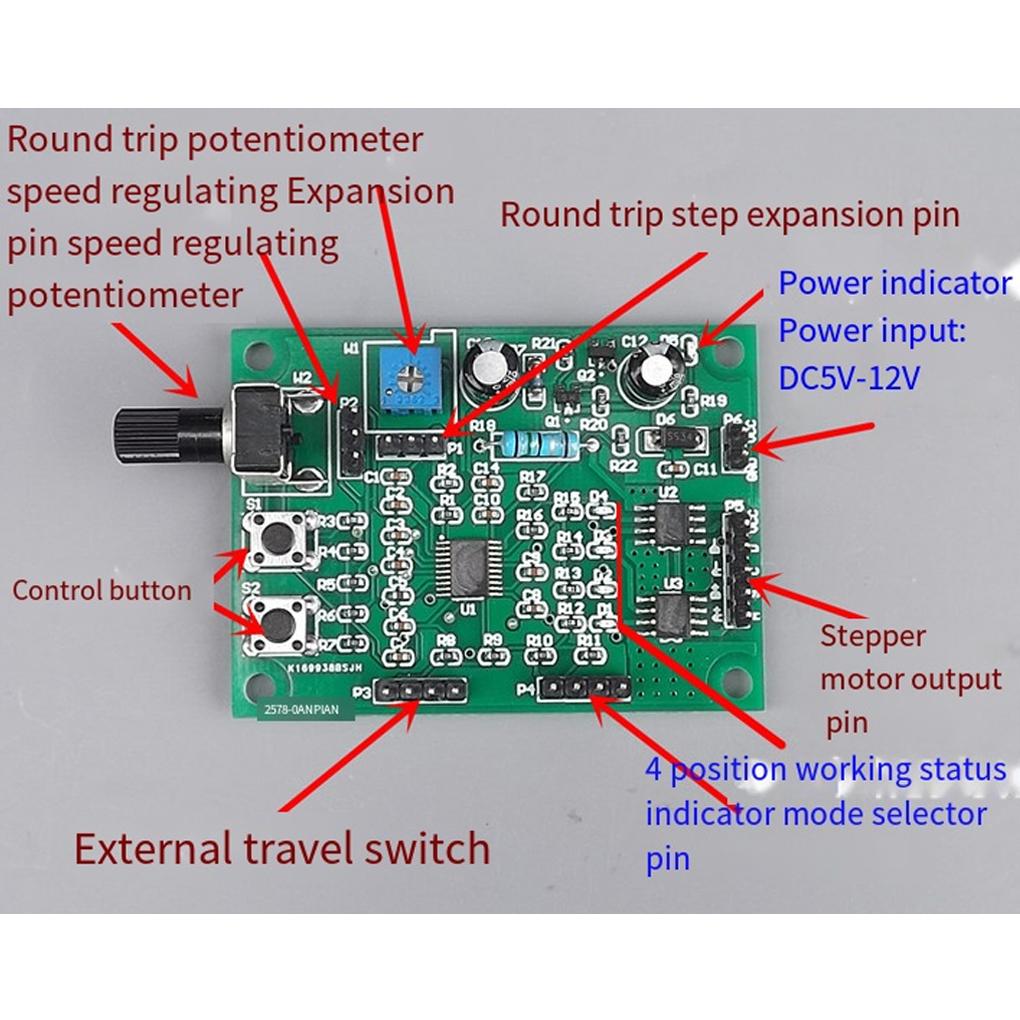 2-phase 4-wire 4-phase 5-wire Reduction Stepper Motor Speed Regulator Control Board
