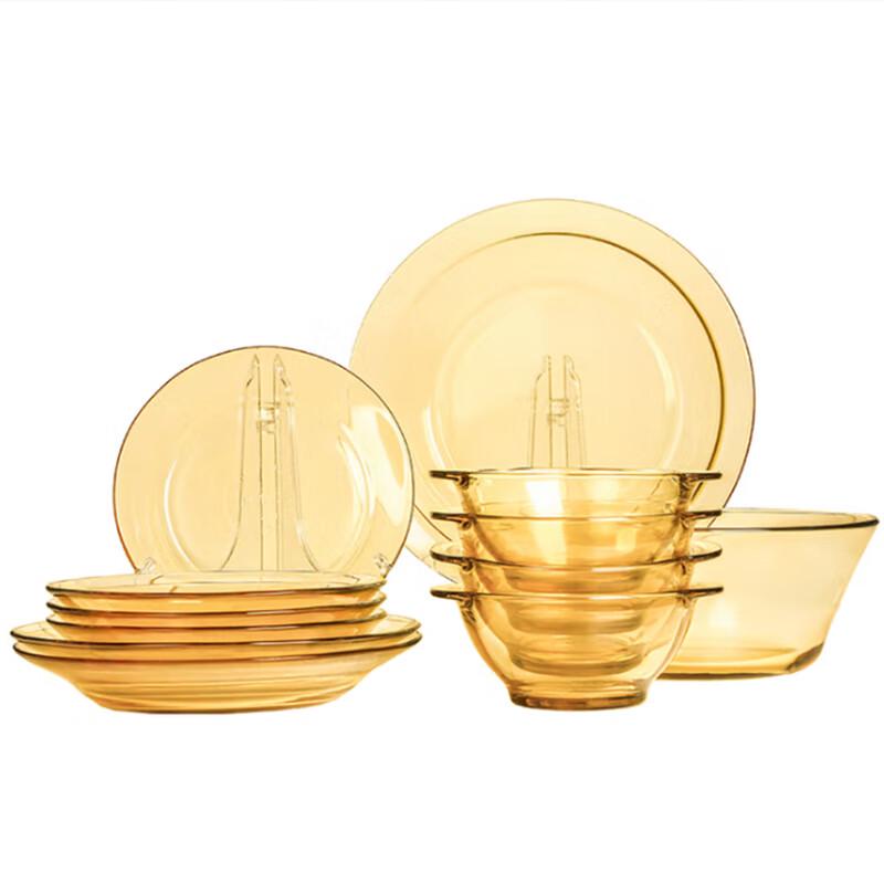 Corning Shiny Crystal 12-Piece Glass Dinnerware Set