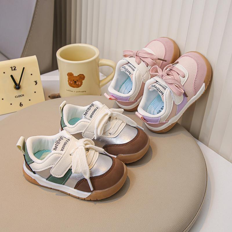 Baby Casual Shoes Soft Sole Non-slip Kids Walking Shoes Hook&loop 2025 New Fashion Boys Girls Flat Shoes Versatile Size 17-27