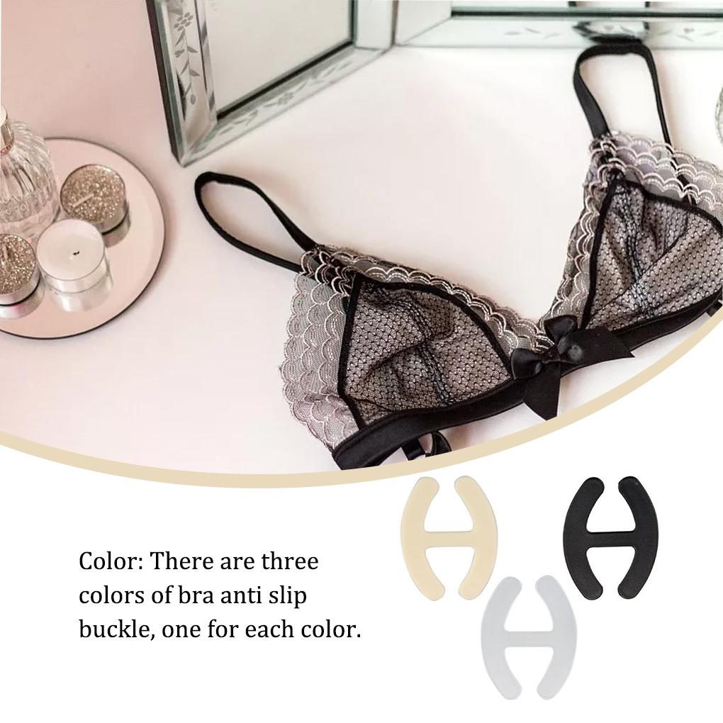 3 Pieces Bra Strap Clips Webbing Underwear Converter Non-slip Buckle Slide Freely Cross Holders Intimates Accessories for Girls