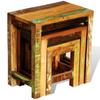 VidaXL Table gigogne 3 pcs vintage Bois de récupération
