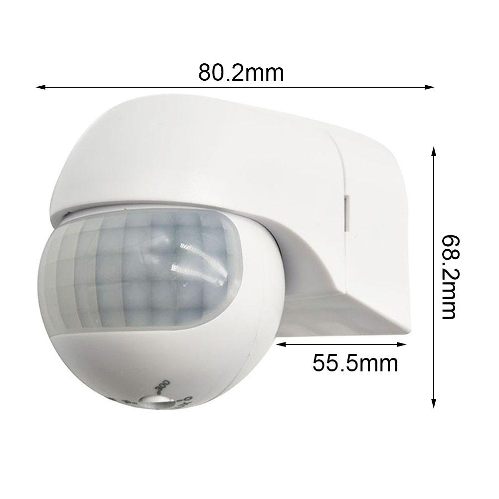 Light Sensor Motion Detector For Indoor And Outdoor IP44 Splash Proof LED PVC Wall Mounting White 80 X 68 X 56mm