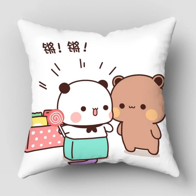 Bear Hug Pillow Case Bubu Dudu Cartoon Series For Home Decorative Pillows Cover Invisible Zippered Throw PillowCases