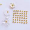 Bulk 10Pcs 7Mm Gold Flower Stamen Alloy Flatback Embellish Diy Earring Parts Findings Jewelry Accessory