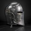 Cosplay Barbuta Knight Helmet  Full Steel Italian-Style Armor Headgear for LARP, Cosplay Historical Reenactment