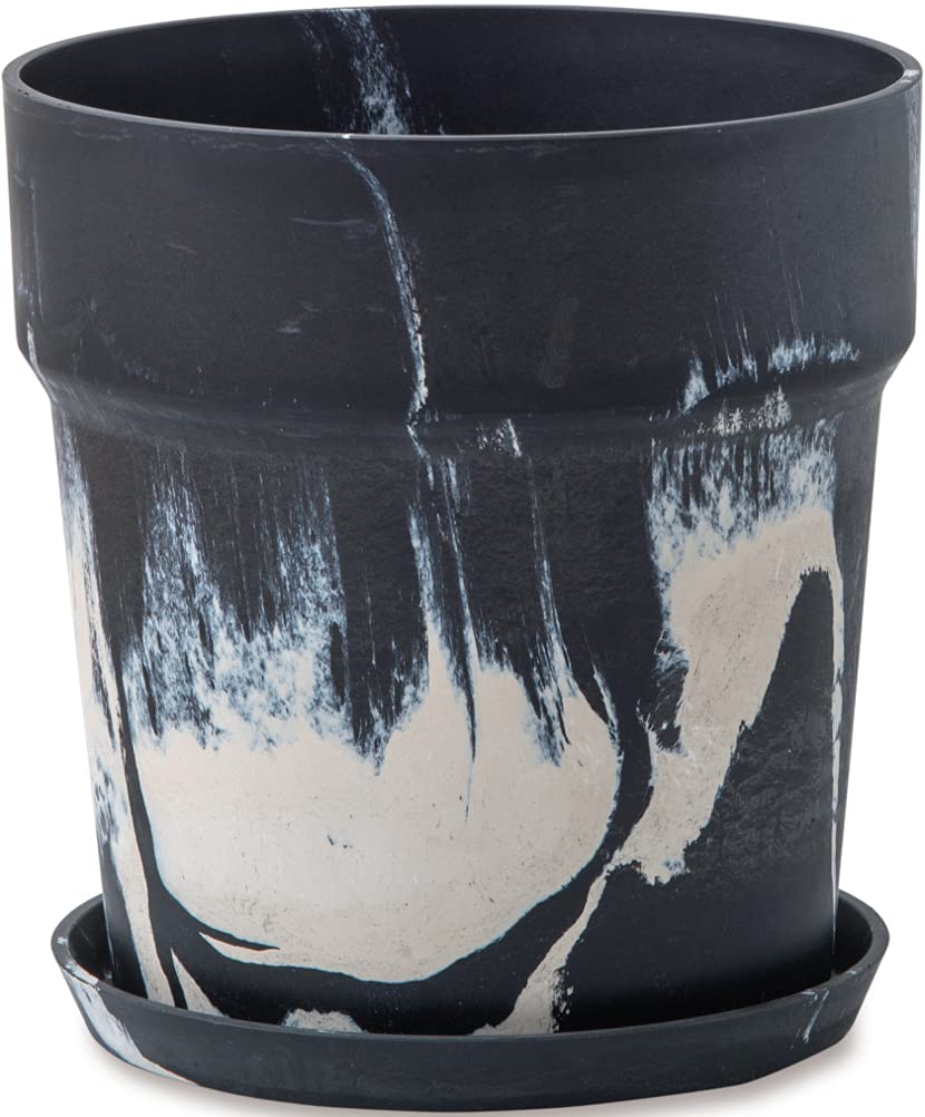 

Posh Living Urban Plant Charcoal x x 81040 Pot, Marble, Milk, 26.5 H28cm,