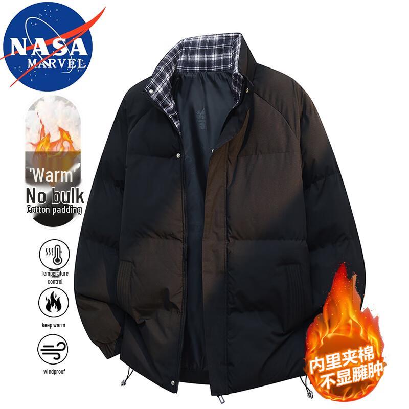 NASA MARVEL Herren Winter Plaid Steppjacke
