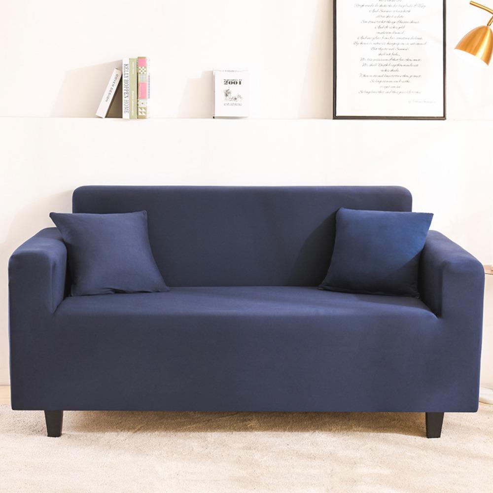 Milk Silk Sofa Cushion Printing All-inclusive Solid Color Lazy Cover Elastic Three-person Sofa Cover