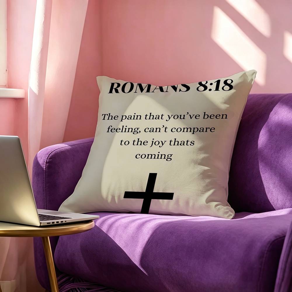 Bible Verse Jesus Christ Christian Pillow Case Square DoubleSided Sofa Cushion Cover Bedroom Bedside Pillow
