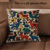 2D Bohemian Tribal Animal Print Throw Pillow Covers Pattern Cushion Cover Suitable For Sofa Bedroom Car Pillow Cover