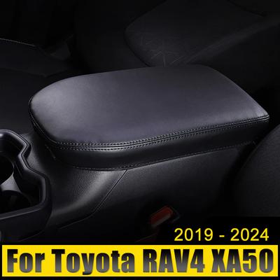Auto-Zentralbehälter Armlehnenbox PU-Leder Inhaltsbox-Abdeckung für Toyota RAV4 XA50 2019 2020 2021 2022 2023 2024 RAV 4 Hybrid
