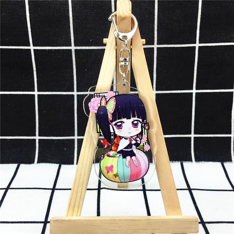 

Брелоки для ключей в стиле аниме «Убийца демонов», персонаж мультфильма, акриловый брелок, металлический декоративный аксессуар, подарочная подвеска