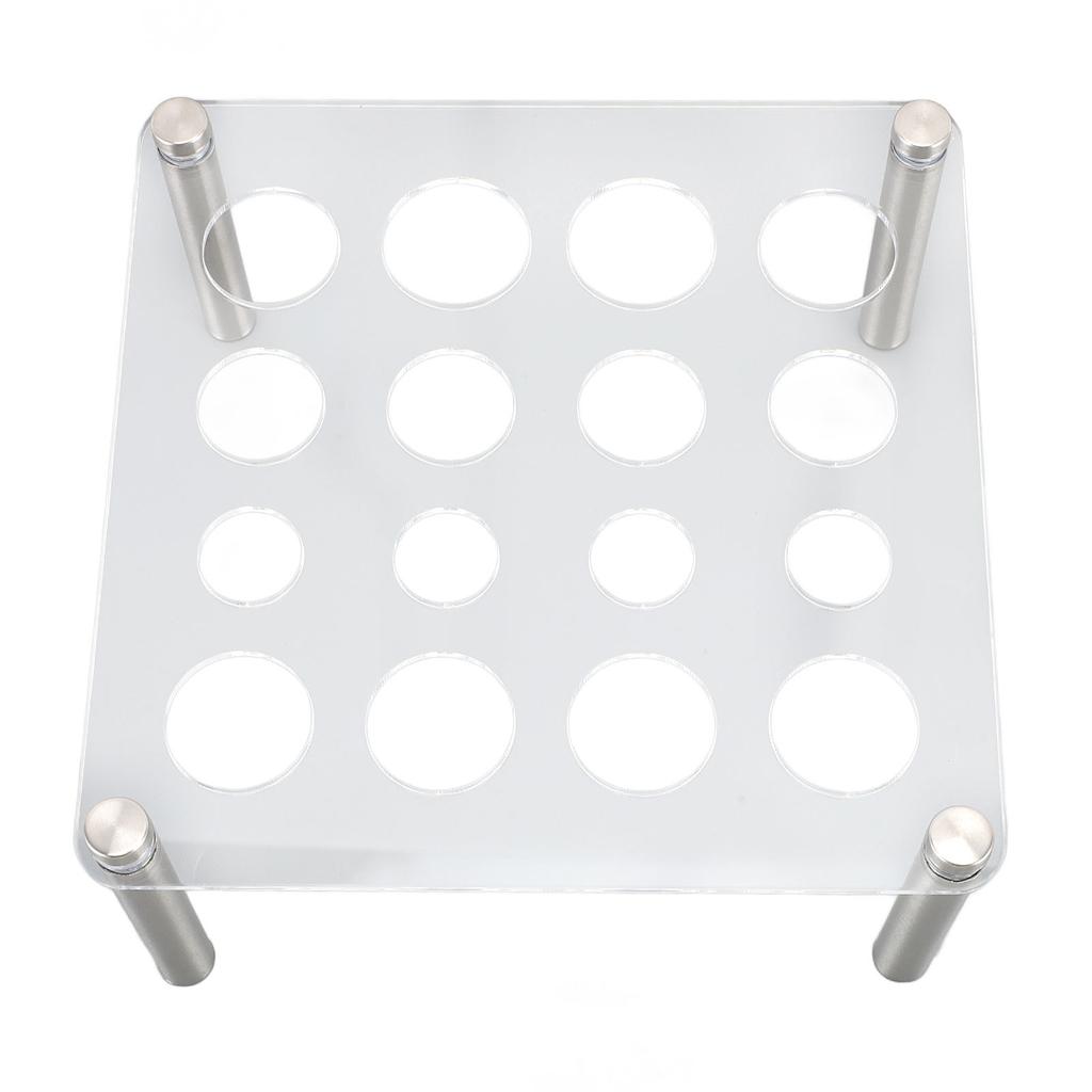 Chess Piece Die Crafting Holder 16 Holes Acrylic Board and Aluminum Support Rods for International C
