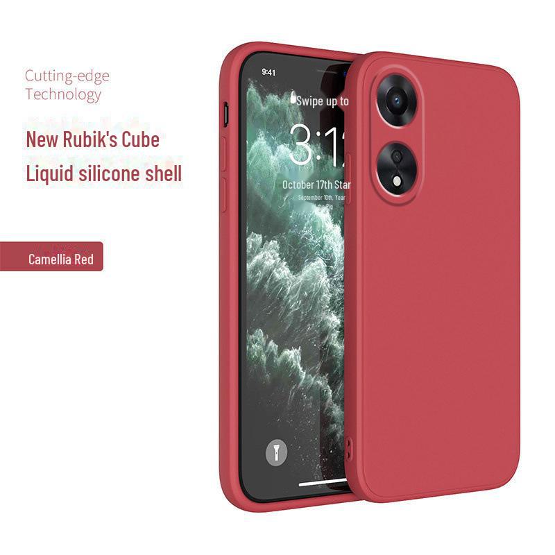 Compatible with OPPO A58: New Liquid Silicone Soft Case - Full Coverage Protective Cover