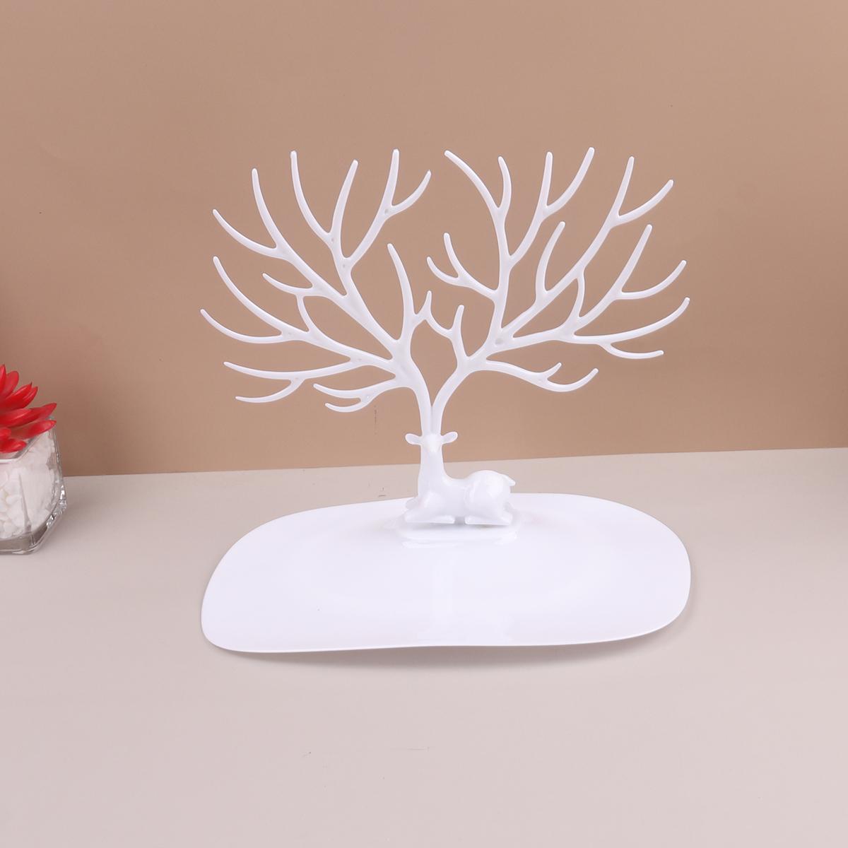 

Подставка для ювелирных изделий, поднос, стеллажи для хранения деревьев, серьги, ожерелья, кольца, шкатулки для драгоценностей, чехол для настольного органайзера, держатель, декор для макияжа белый