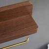 Toilet Roll Holder Brass Wood Napkin Holder Tissue Box Toilet Paper Holders Home Wall-mounted Storage Rack Paper Towel Holder
