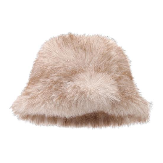 Winter Basin Hat Solid Color Thickened Soft Plush Warm Bucket Hat Windproof