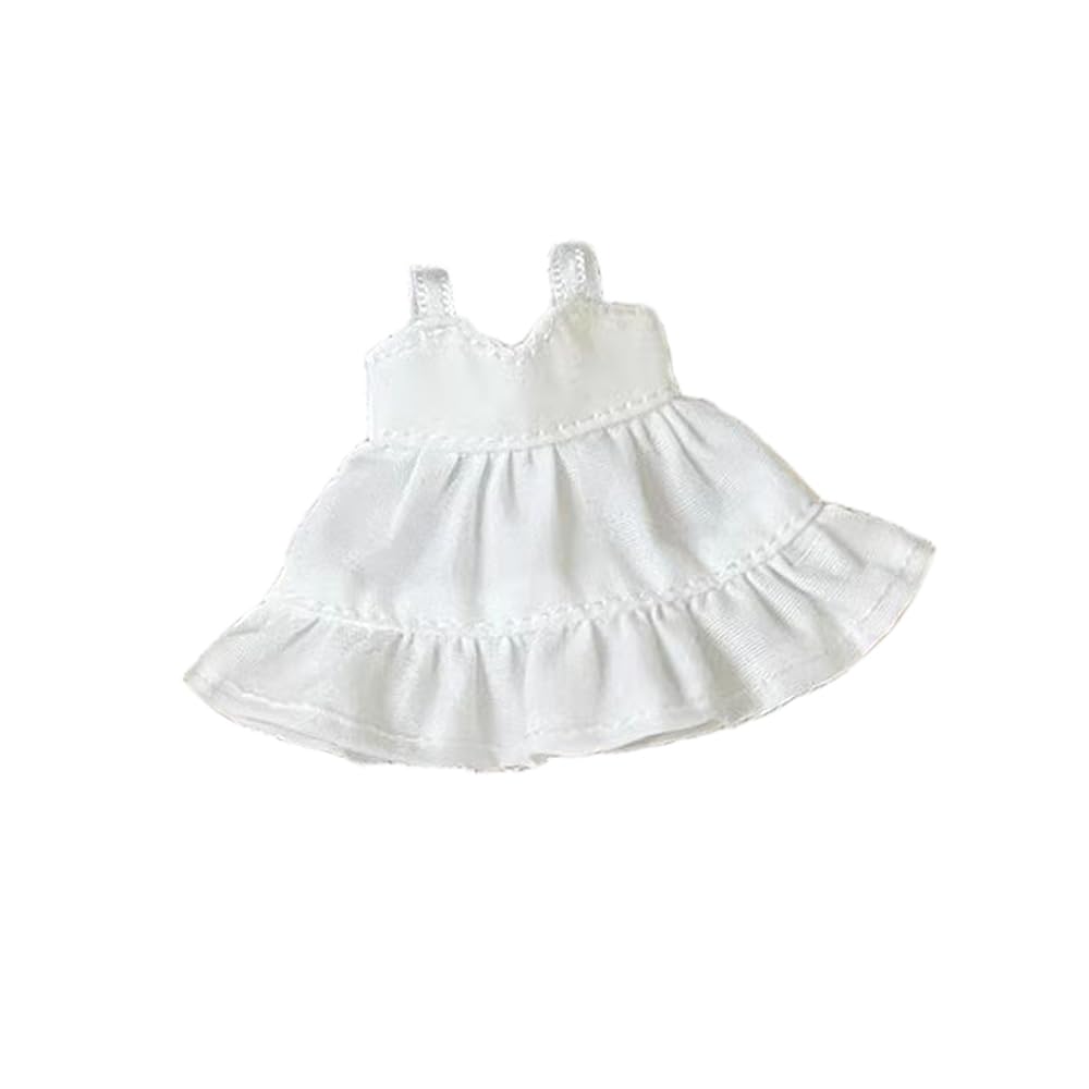 

Obitsu 11 OB11 Size Outfit for Obitsu Doll 11cm Dress with Suspender Cute and 5 Colors Body, One-Piece Skirt, Simple, (White) білий