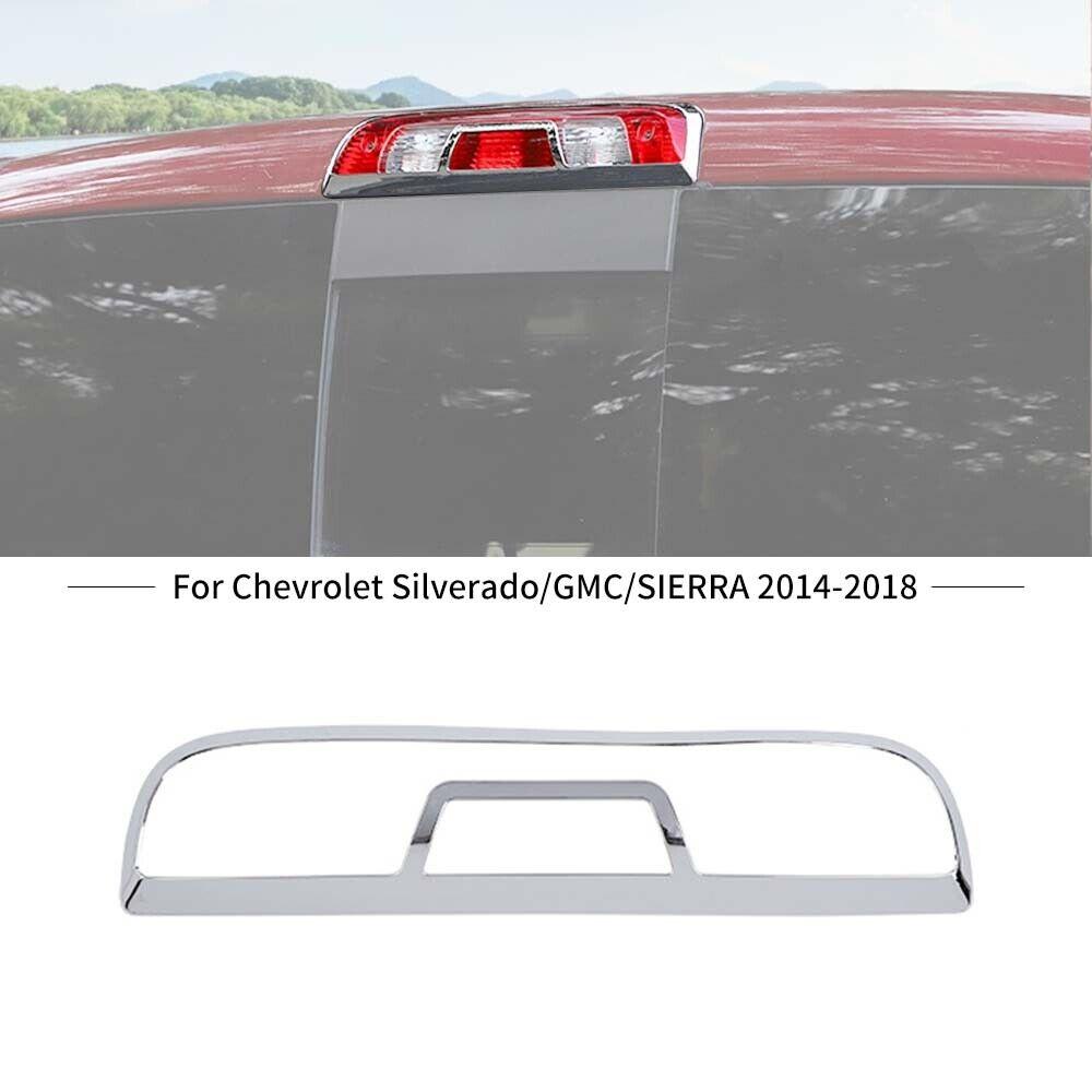 Chrome Rear Third 3rd High Brake Light Stop Lamp Trim For Chevy Silverado 14-18