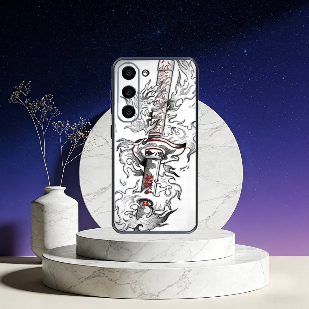 

Katana Phone Case For Samsung Galaxy A73,A72,A71,A70,A53,A52,A51,Others Soft Black Cover Samsung a30 a20