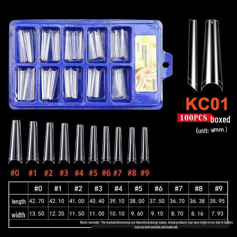 XXL Ultra-Thin Seamless Wearable Transparent Nail Extensions - Full/Half Stick-On Tips