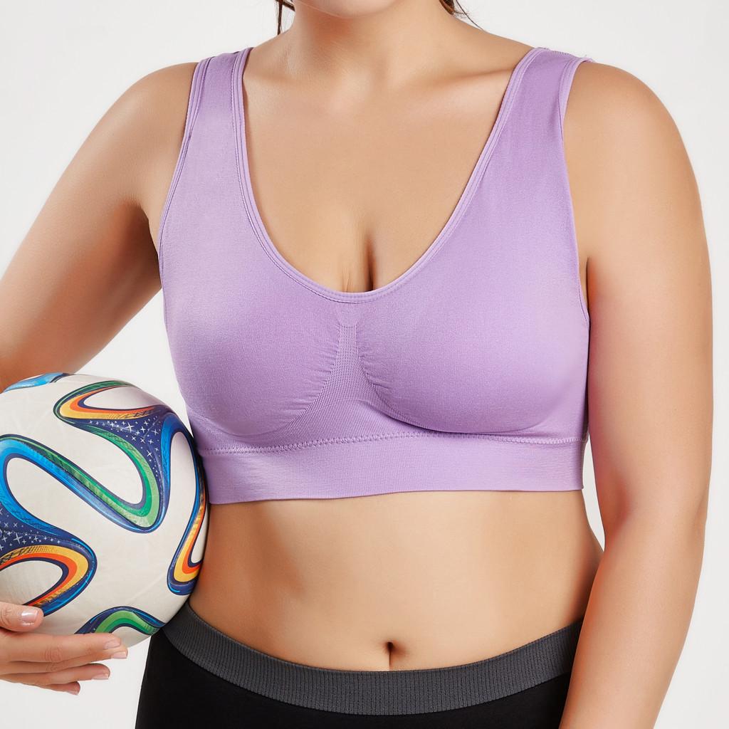 Women Color Plus Size Ultra-thin Large Bra Sports Bra Full Bra Cup Tops
