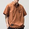 Young Style Letter Loose Polo Shirts Summer Printed Basic Men's Clothing Polo Shirts Stylish Button Casual Short Sleeve T-shirts