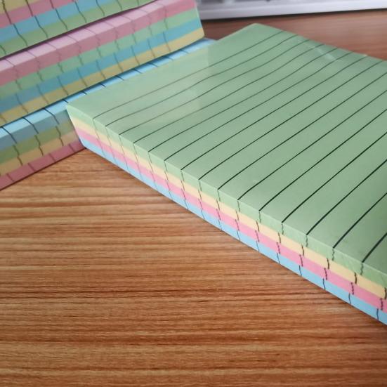 Ästhetischer Haftnotizblock mit Linien, verbessert die Produktivität, weit verbreitet, tragbar, neutral, Boho-Stil, selbstklebende Notizblöcke, liniert
