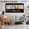1 piece of family motto canvas wall painting - Life begins from now on, love never ends, inspirational home decoration painting