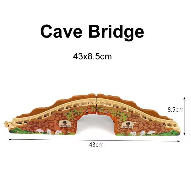Wooden Track Accessories All Kinds of Wooden Bridge Tunnel Station Fit for Brand Wooden Train Tracks Railway Toys for Kids