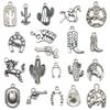 Cross-border Cowboy Western Bracelet: Horseshoe, Hat, Cactus Alloy Pendants for DIY Jewelry.