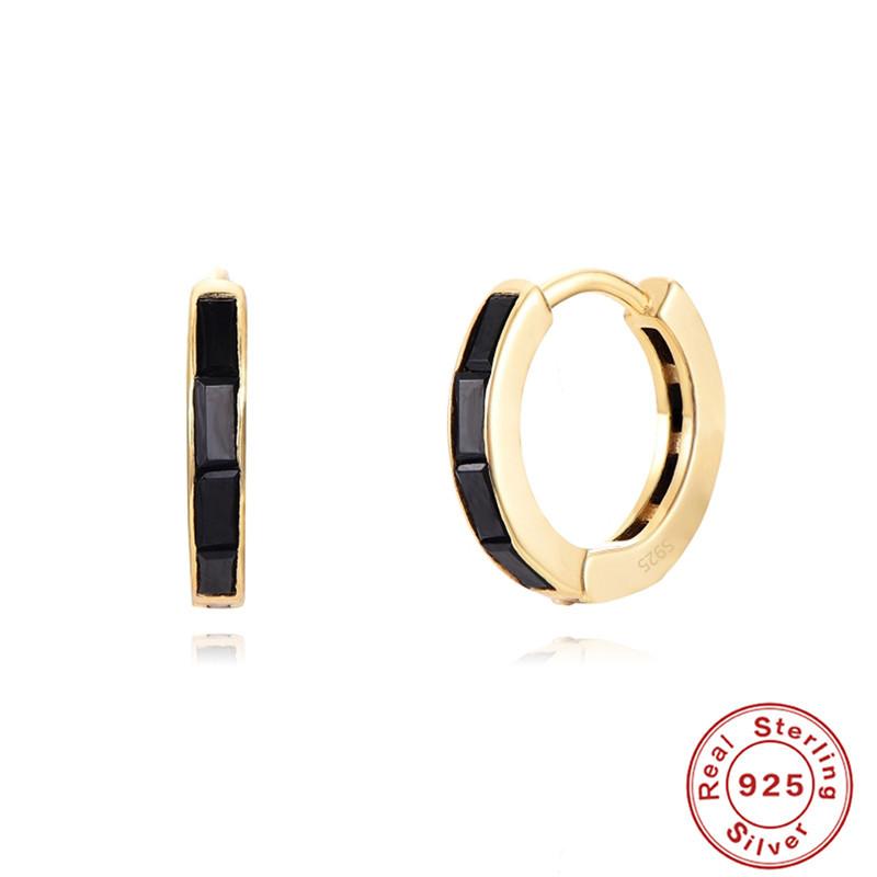 S925 Sterling Silver Square Diamond Earrings Geometric Design Earrings Earrings Earrings Color Earrings