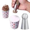 Hot 3Pcs Stainless Steel Pastry Tip Torch Icing Nozzle Tips For Frosting Cupcake Cake Decorating Puff Making Baking Kitchen Tool