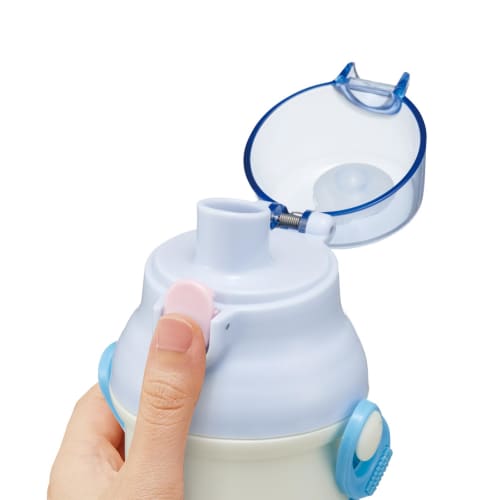 Skater Children's Water Bottle, 480ml, Direct Drinking, Plastic, One-Touch Operation, Dishwasher Safe, Made in Japan, Sumikko Gurashi, Polar Bear Home