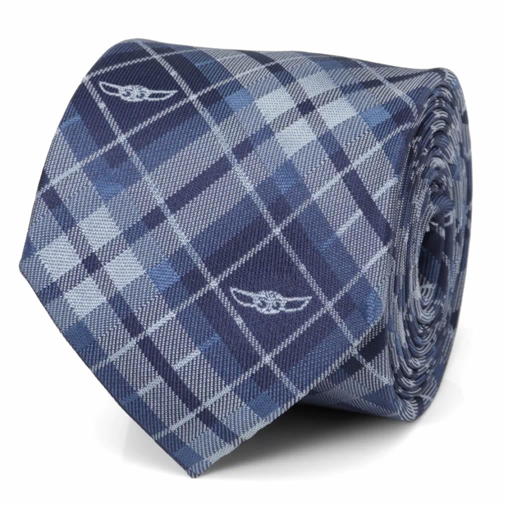 

[Cufflinks] Star Wars Baby Yoda Plaid Blue Tie sw-mnd-cyda-bl-tr