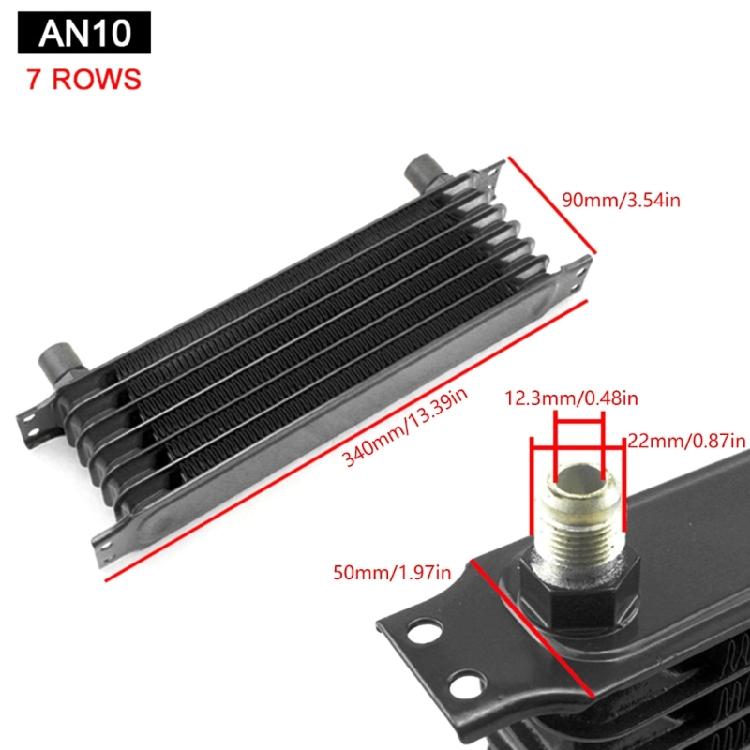7/10/13/15 Row AN10 10AN Transmission Oil Coolers Kit Universals Engine British Radiator Oil Coolers Aluminium Black