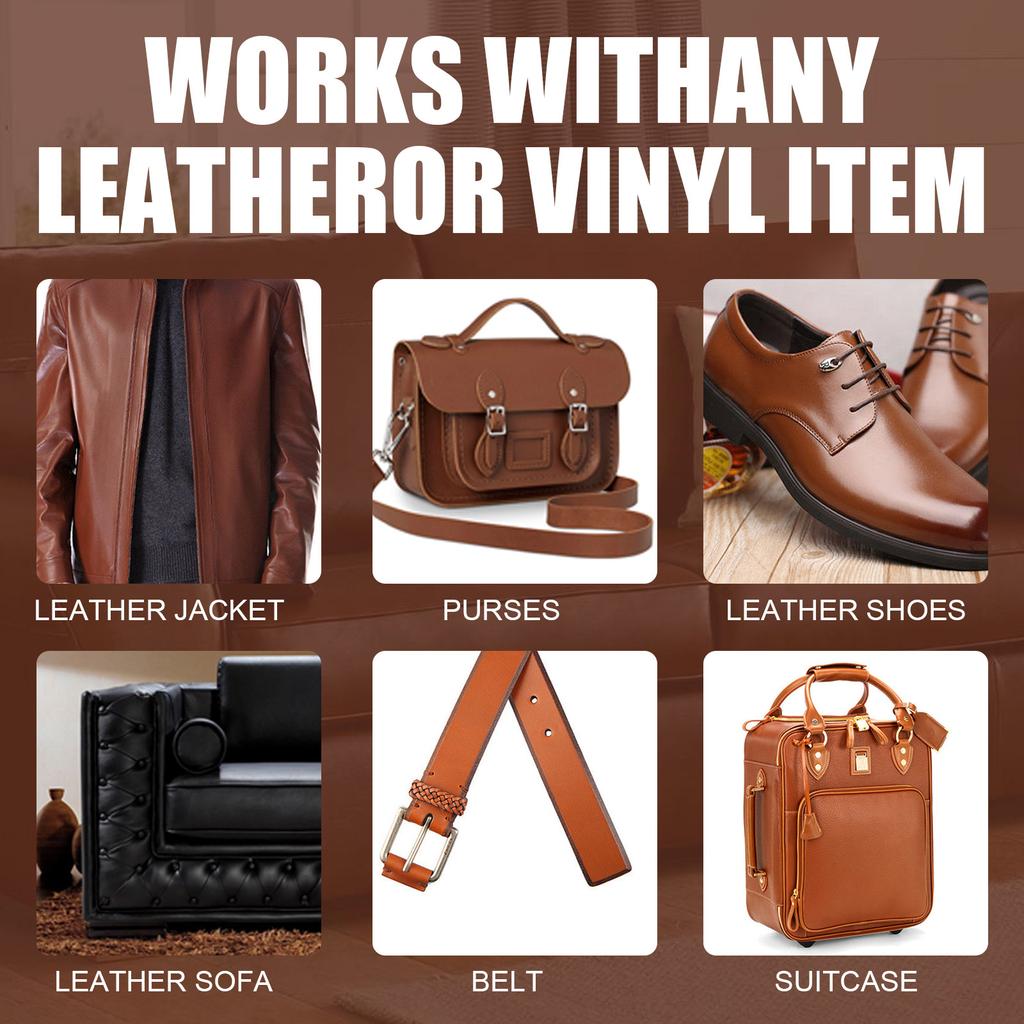 Lederreparaturset für Couch, Lederfarbe, Lederreparatur-Farbgel, Lederfarbauffrischer, Kratzerfüller mit Zubehör