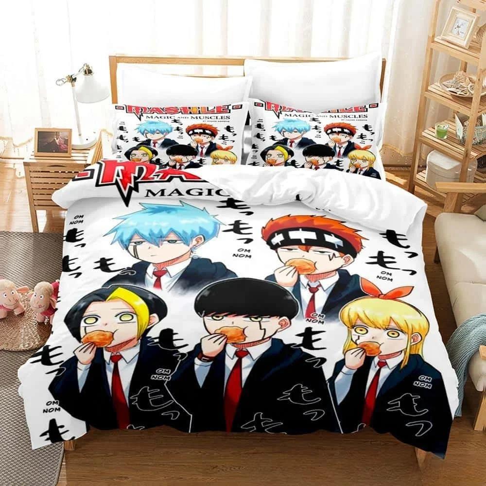 

3D Print Anime Mashle Magic and Muscles Bedding Set Single Twin Full Queen King Size Bed Set Adult Kid Bedroom Duvet cover Sets 70x133cm 2pcs