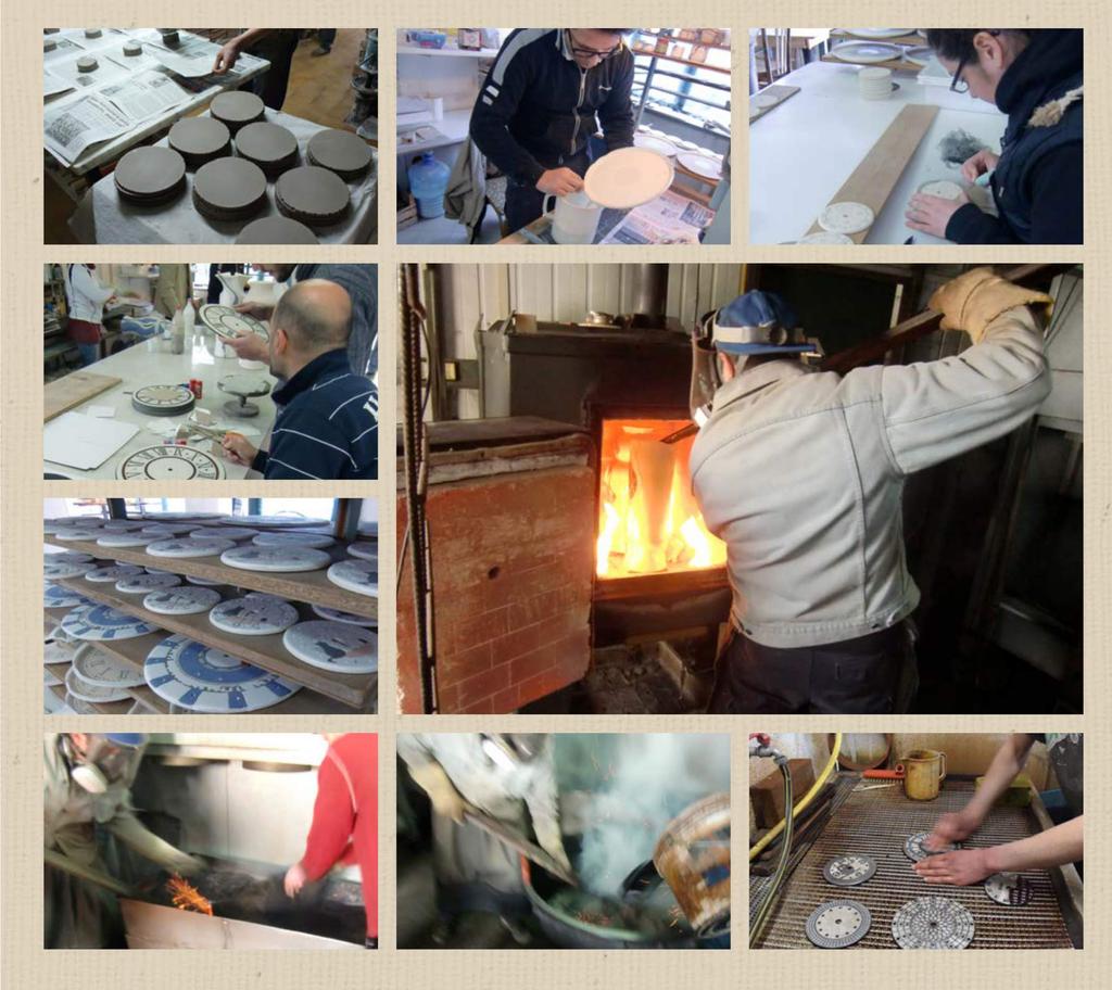 RHYTHM Wall Clock Nyoronyoro Italian Ceramic Frame Route Limited Model ZC971MT03 13x3.5cm Moomin/Zaccarella