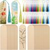 60pcs Unfinished Wooden Bookmark DIY Craft Kit - 30 Tags & Tassels Blank Bookboard Pendant Bookmark, wood decoration