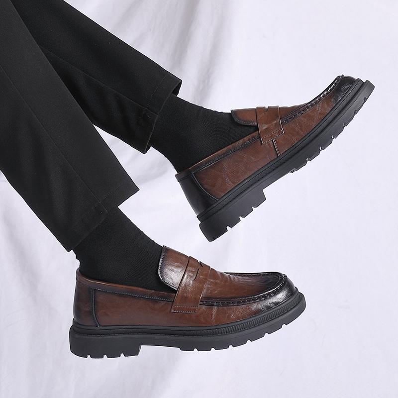 Men's Dress Shoes Leather Fashion Shoe for Men Business Formal Casual Shoes Slip on Wedding Men Shoes male footwear