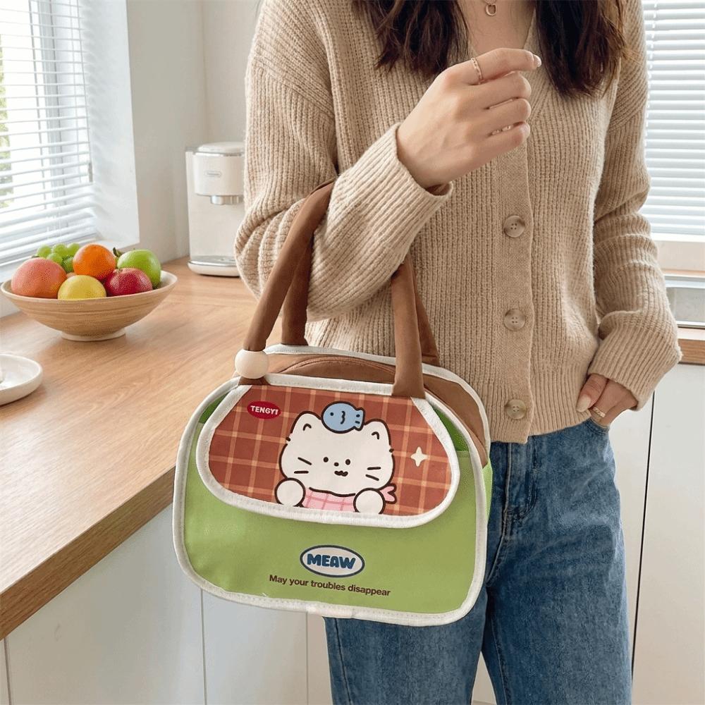 Large Capacity Lunch Box Bag Cold Insulation Food Storage Pouch Cute Picnic Bag Work