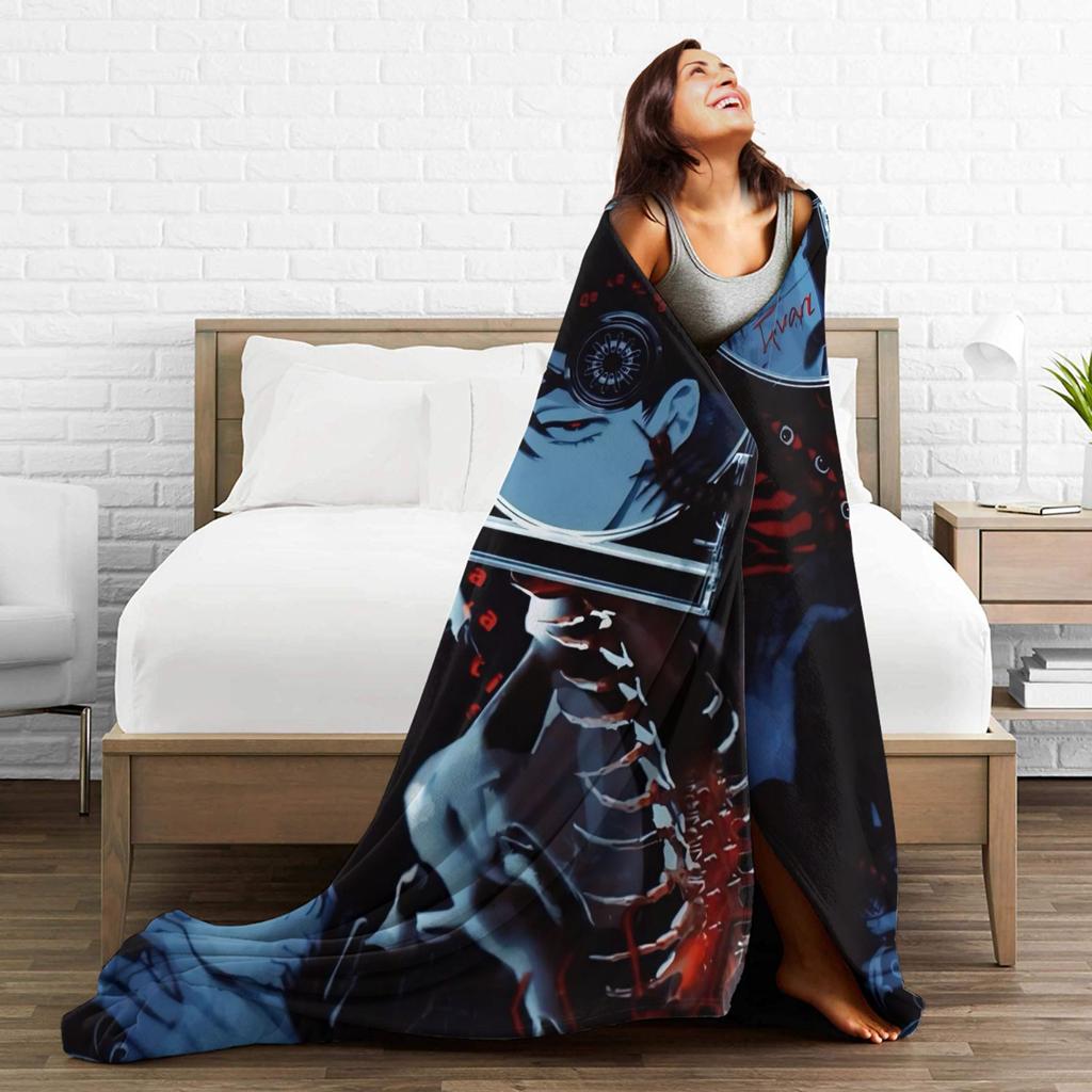 Super Soft Ivan Alien stage Anime Throw Blanket Premium Flannel Fleece Lightweight Bed Blanket Fuzzy Plush Blankets All Season