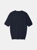 IKALOOK Multicolor Cable Round Short Sleeve Knit Tee Dd1Mmst143