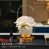 Vintage Handheld Crystal Rose Lamp - Creative Luxury Atmosphere Light, Elegant Bedside Lamp for Bedroom, High-End