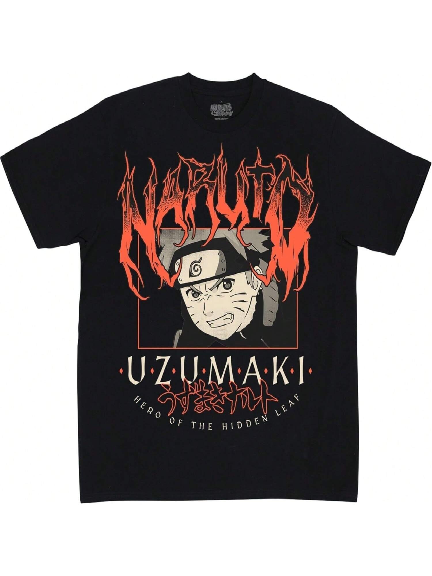 

Camiseta de manga corta con licencia oficial de Shippuden, Uzumaki Clan, héroe de la Hoja Oculta, anime XXXXXL